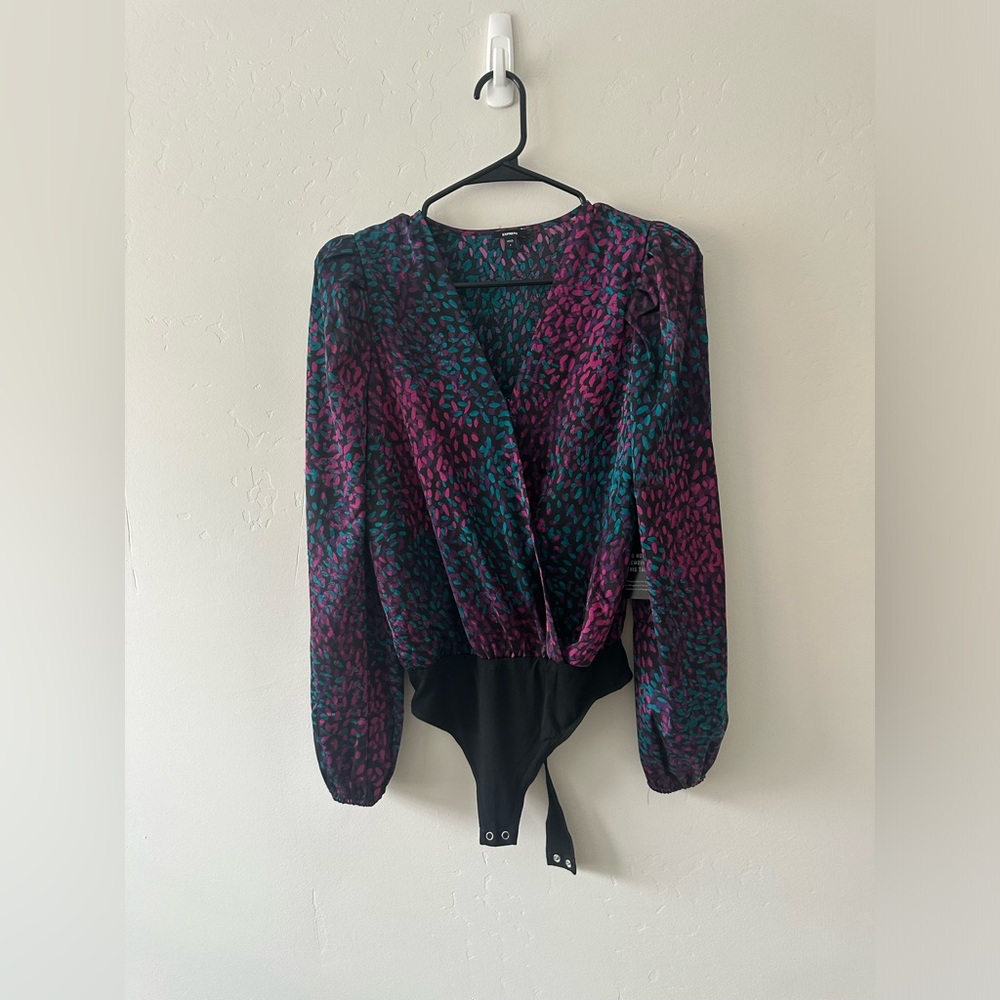 Express Long Sleeve Deep V Bodysuit